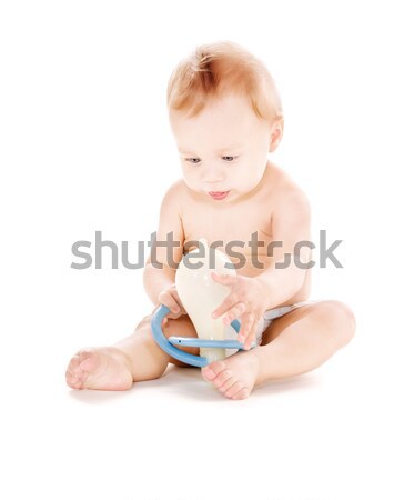 [[stock_photo]]: Bébé · garçon · grand · photos · blanche