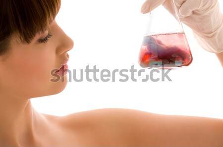 Papryka zdjęcie kobieta hot żywności Zdjęcia stock © dolgachov