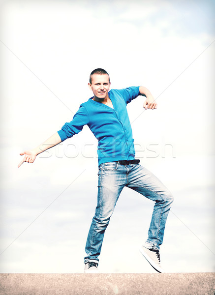 Bello ragazzo dance spostare sport Foto d'archivio © dolgachov