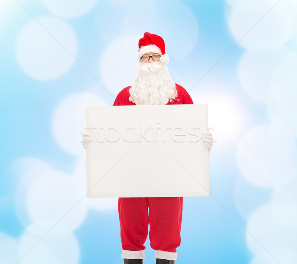 男子 服裝 聖誕老人 廣告牌 聖誕節 假期 商業照片 © dolgachov