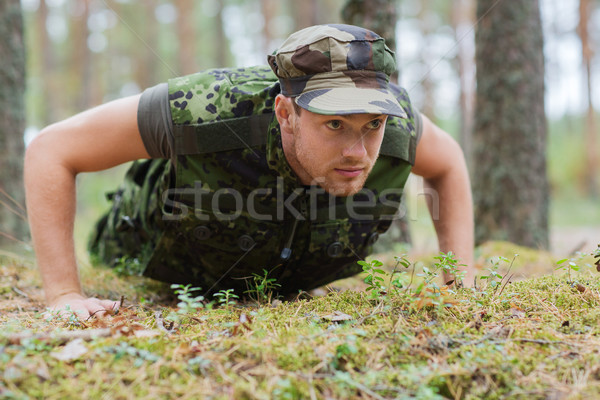 молодые солдата лес войны армии Сток-фото © dolgachov