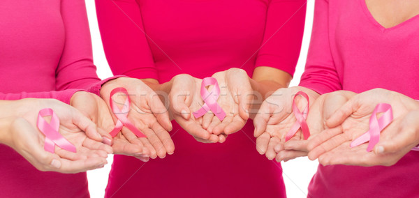 關閉 婦女 癌症 意識 醫療保健 商業照片 © dolgachov