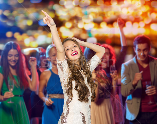快樂 年輕女子 跳舞 夜總會 人 假期 商業照片 © dolgachov