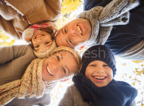 Foto stock: Família · feliz · outono · parque · família · infância · temporada