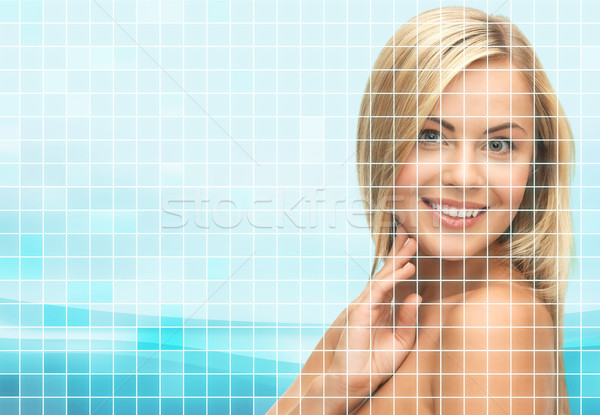 beautiful young woman with bare shoulders Stock photo © dolgachov