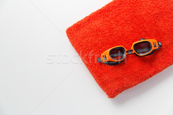 Natation lunettes serviette sport fitness [[stock_photo]] © dolgachov