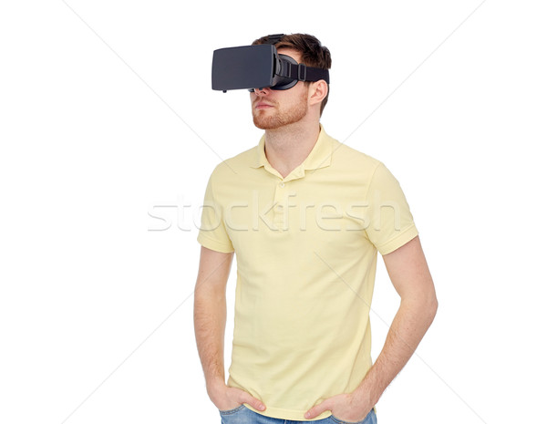 Stock photo: man in virtual reality headset or 3d glasses