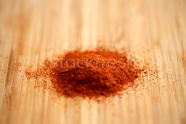 Cayenne peper paprika poeder hout koken Stockfoto © dolgachov