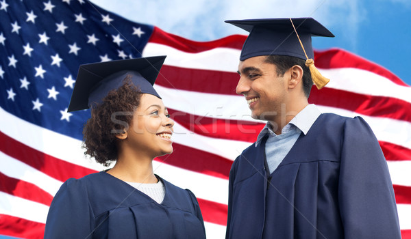 Stockfoto: Gelukkig · studenten · bachelors · onderwijs · afstuderen · mensen