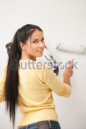 housewife with big knife Stock photo © dolgachov