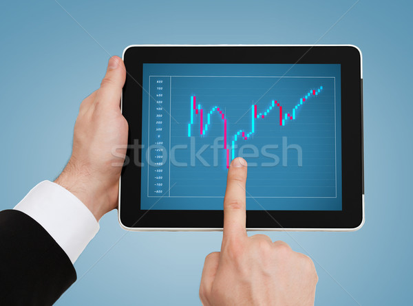 Stockfoto: Man · handen · aanraken · business