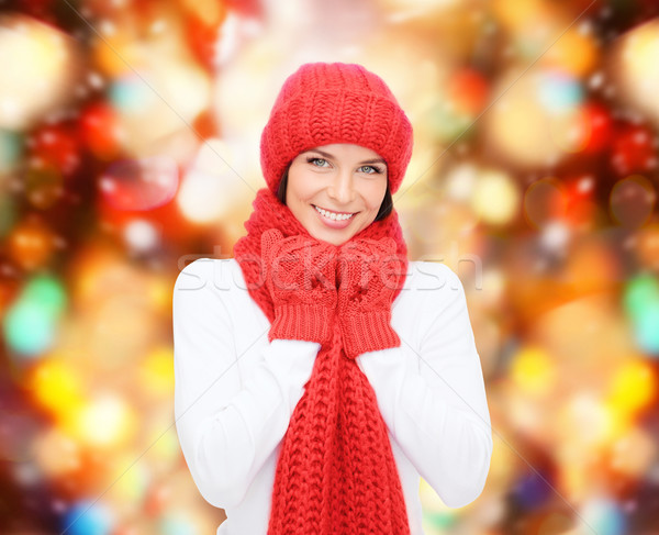 Sorridere inverno vestiti felicità vacanze Foto d'archivio © dolgachov
