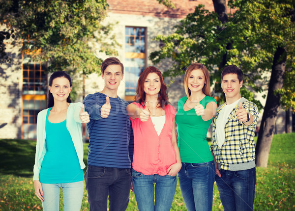 Stock foto: Gruppe · lächelnd · Studenten · Bildung