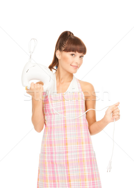 Hausfrau Mixer hellen Bild schönen weiß Stock foto © dolgachov