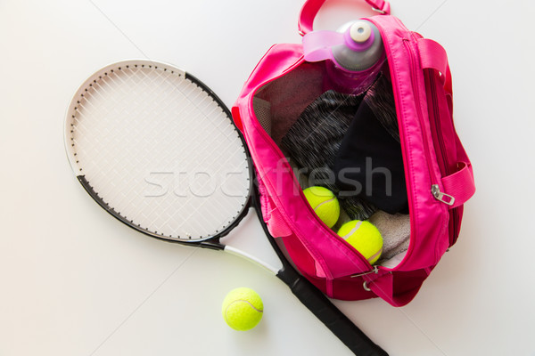 關閉 網球 女 體育 袋 運動 商業照片 © dolgachov