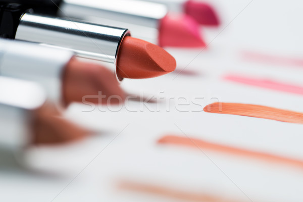 close up of lipsticks range Stock photo © dolgachov