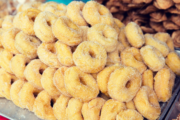 sugared donuts at asian street market Stock photo © dolgachov