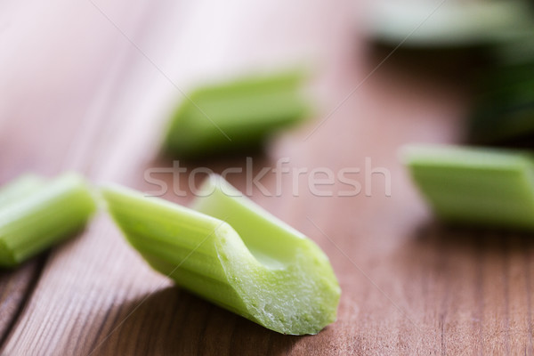 close up of sliced celery stem Stock photo © dolgachov