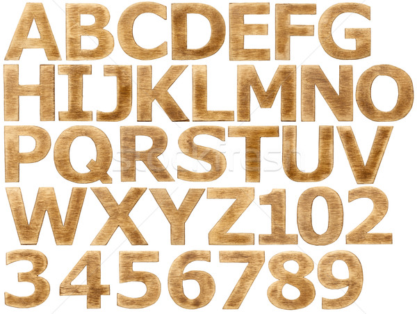 Alfabeto cartas números diseno impresión Foto stock © donatas1205