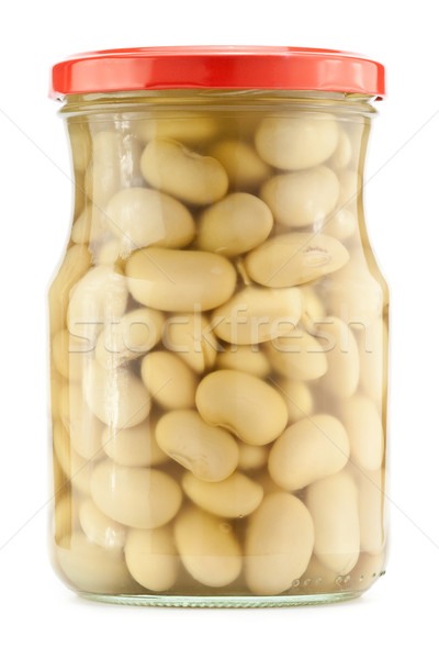 консервированный бобов белый стекла красный еды Сток-фото © donatas1205