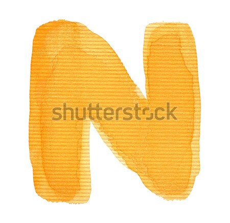 Aquarela carta alfabeto isolado papel Foto stock © donatas1205