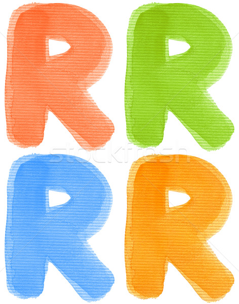 Acuarela carta alfabeto diferente colores aislado Foto stock © donatas1205