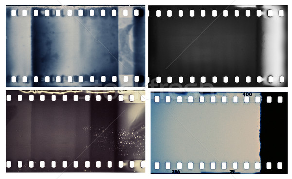 Film texturi Filmul benzi textură proiect albastru Imagine de stoc © donatas1205