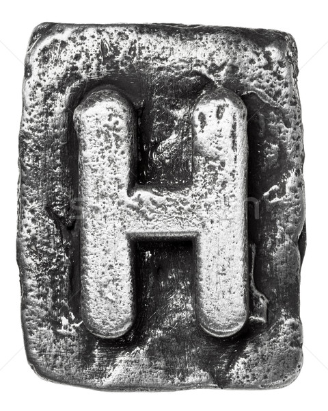 Metal carta aleación alfabeto letra h signo Foto stock © donatas1205