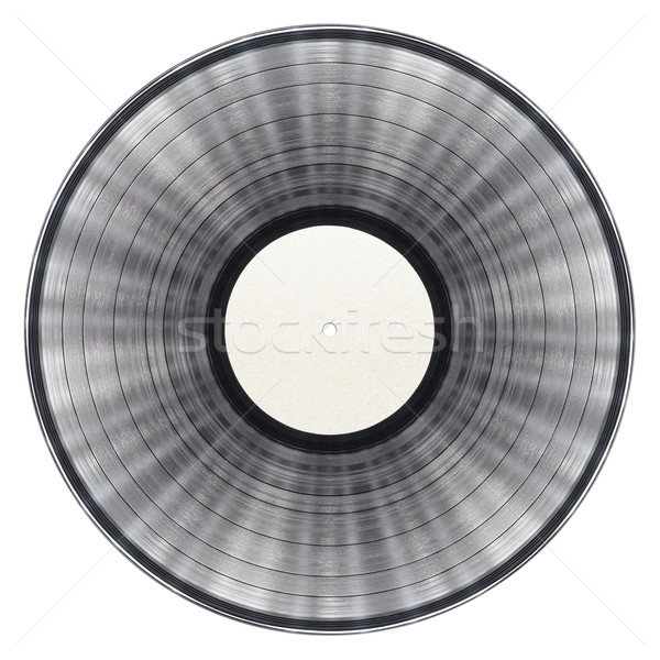 Vinilin record negru izolat alb placă turnantă Imagine de stoc © donatas1205