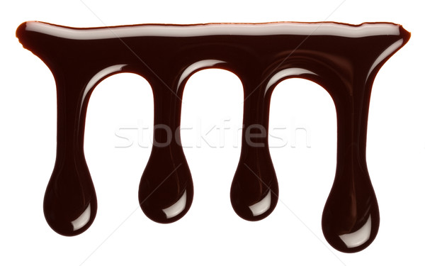 Stock fotó: Csokoládé · csokoládé · szirup · izolált · fehér · textúra · absztrakt