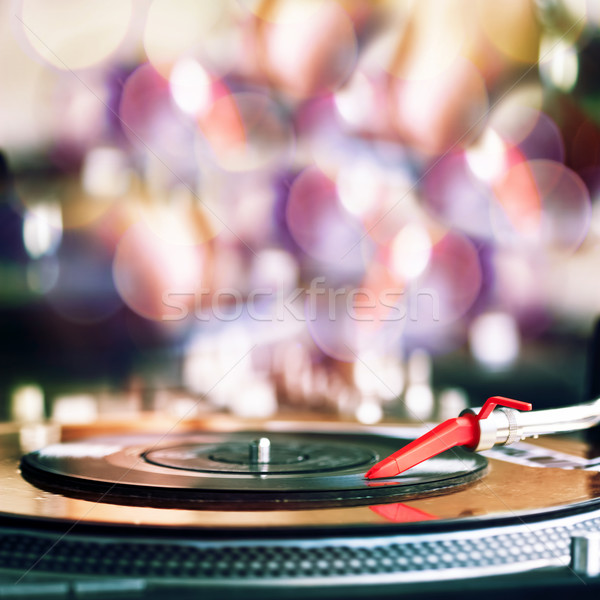 Stockfoto: Spelen · vinyl · record · technologie · zwarte · geluid