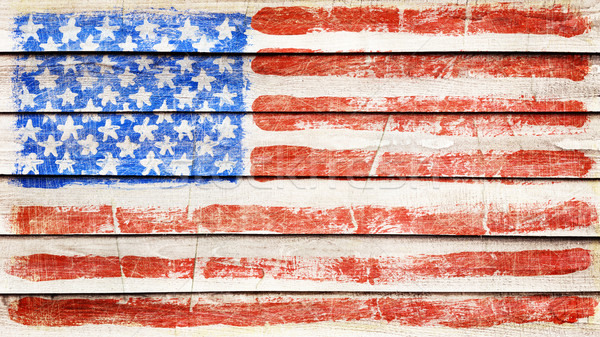 Stockfoto: Vlag · hout · USA · houtstructuur · textuur · sport