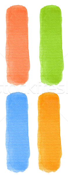 Aquarela carta alfabeto diferente cores isolado Foto stock © donatas1205