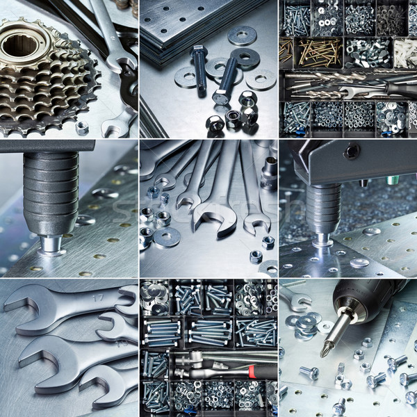 Metall Werkzeuge Workshop Vorräte Set Arbeit Stock foto © donatas1205