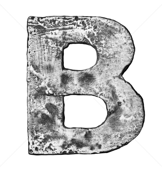 Metal carta aleación alfabeto signo placa Foto stock © donatas1205