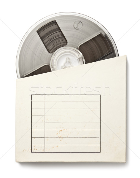 Foto d'archivio: Audio · vintage · magnetico · carta · bianca · pacchetto