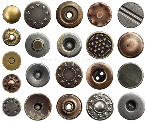 Blugi butoane metal modă proiect retro Imagine de stoc © donatas1205