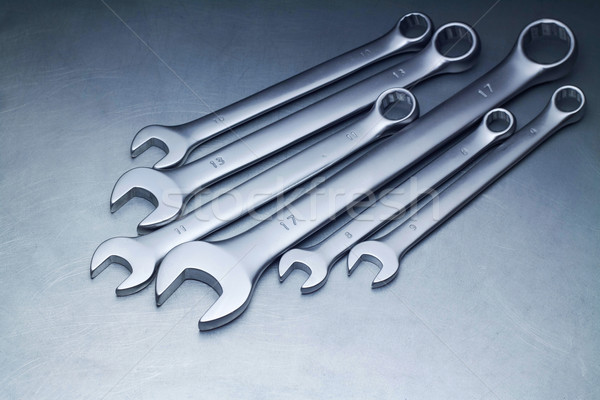 Foto stock: Metal · ferramentas · chaves · tabela · construção · trabalhar