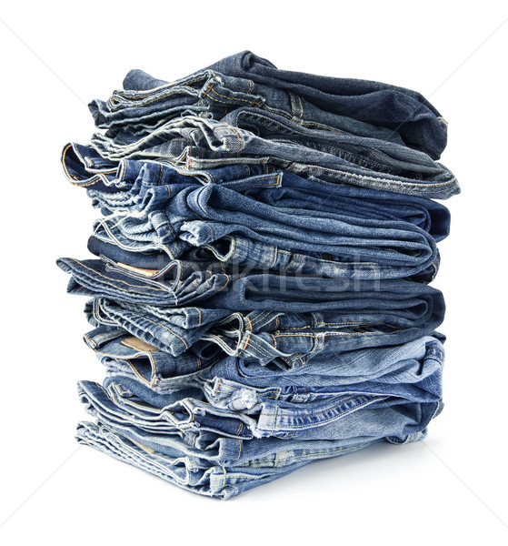 Jeans broek witte vrouw mode Stockfoto © donatas1205