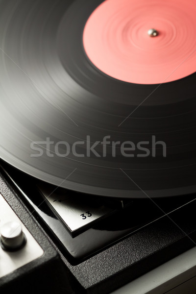 Vinyl draaitafel vintage platenspeler retro geluid Stockfoto © donatas1205