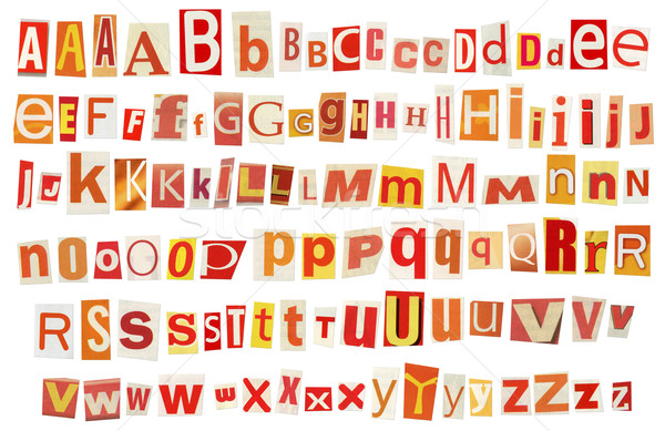 Newspaper alphabet Stock photo © donatas1205