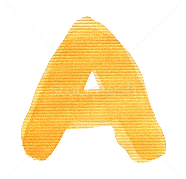 Acuarela scrisoare alfabet izolat hârtie Imagine de stoc © donatas1205