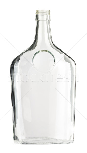 Butelki pusty bezbarwny szkła odizolowany vintage Zdjęcia stock © donatas1205