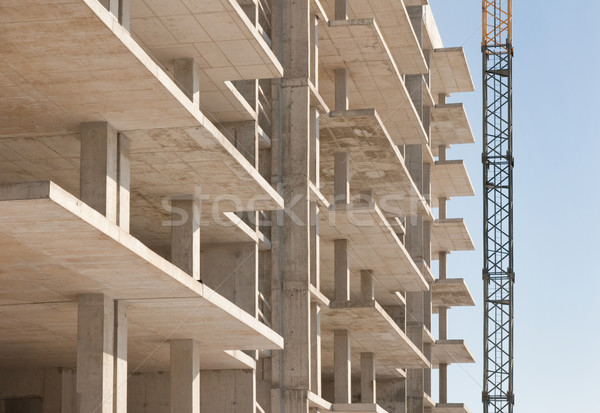 építkezés állvány beton épület háttér dolgozik Stock fotó © donatas1205