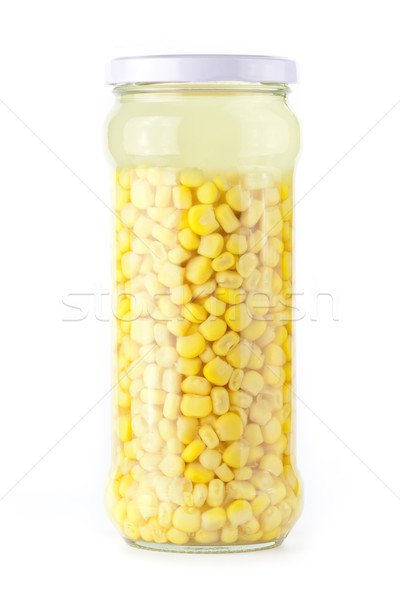 кукурузы стекла банку консервированный продовольствие еды Сток-фото © donatas1205