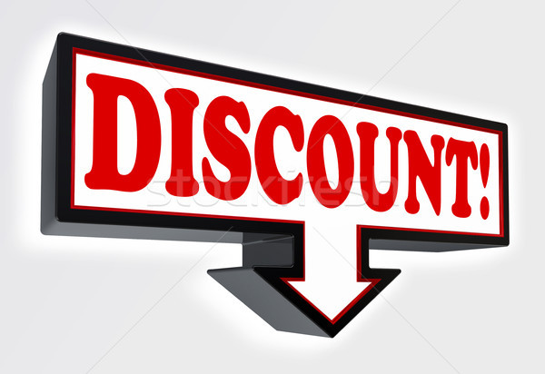 discount sign with arrow  Stock photo © donskarpo