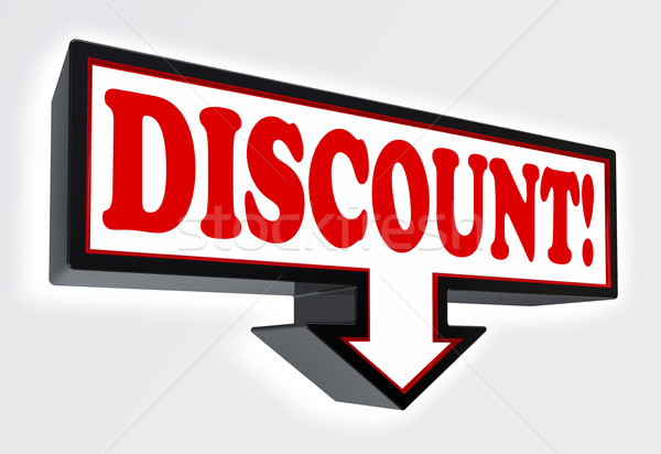 discount sign with arrow  Stock photo © donskarpo