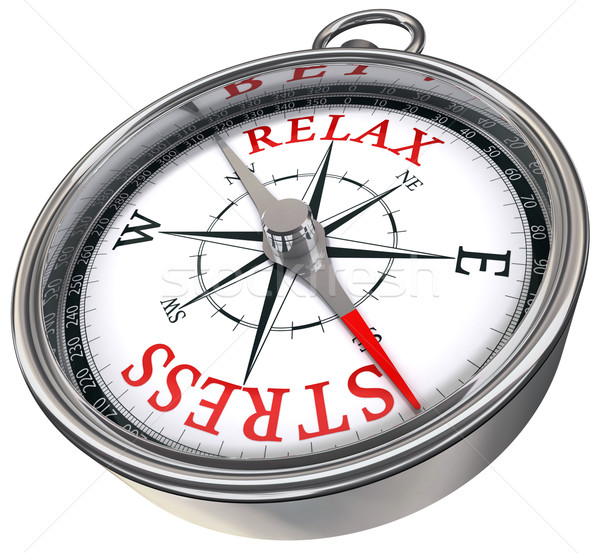 relax vs stress concept compass Stock photo © donskarpo