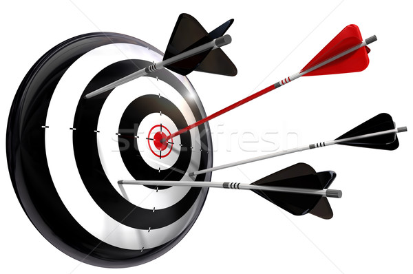 target with black and red arrows Stock photo © donskarpo