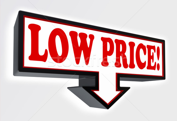 low price sign with arrow down Stock photo © donskarpo